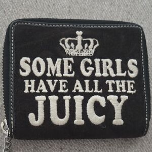 Juicy Couture Vintage Black and White Embroidered Wallet